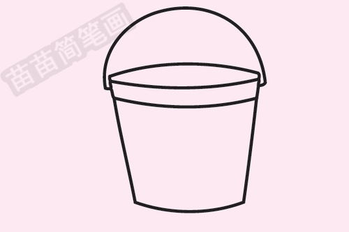 水桶简笔画图片大全教程 轻松绘制实用厨具卫具
